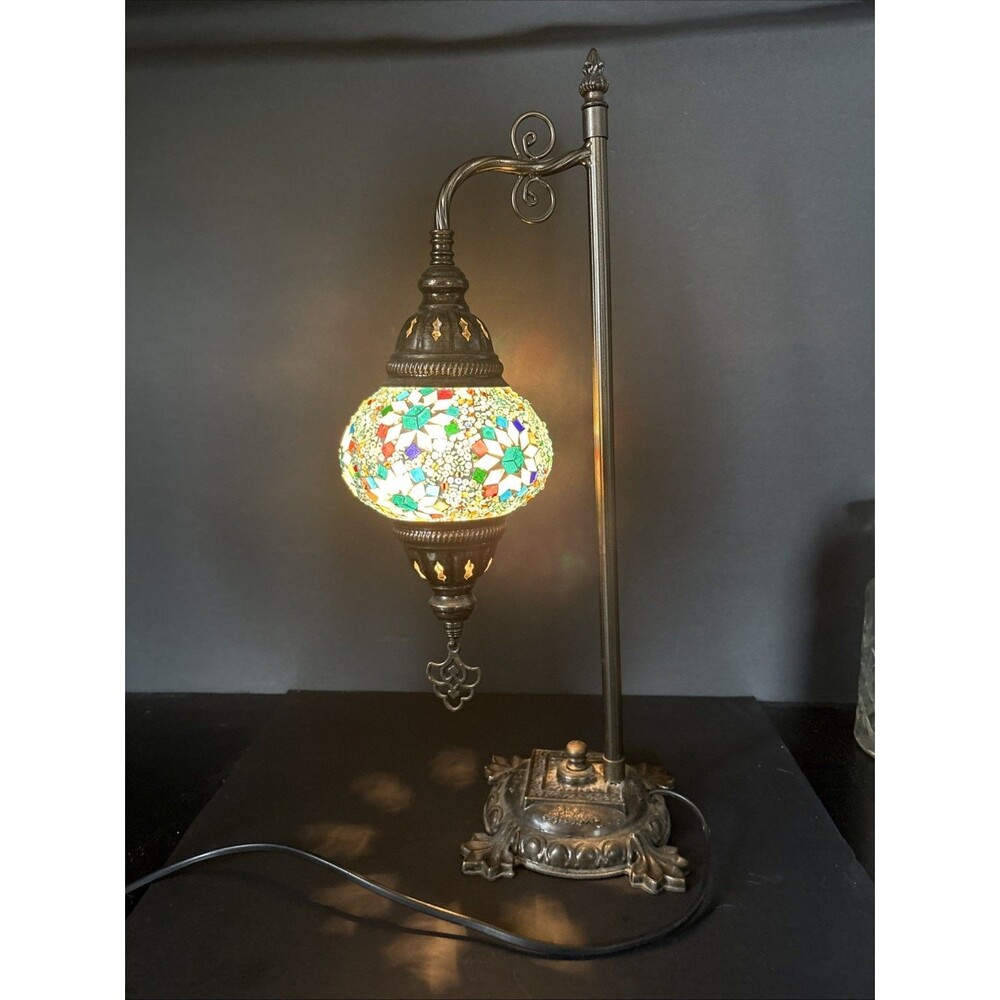 Turkish Moroccan Colorful Glass Mosaic Lamp - Picture 5 of 11